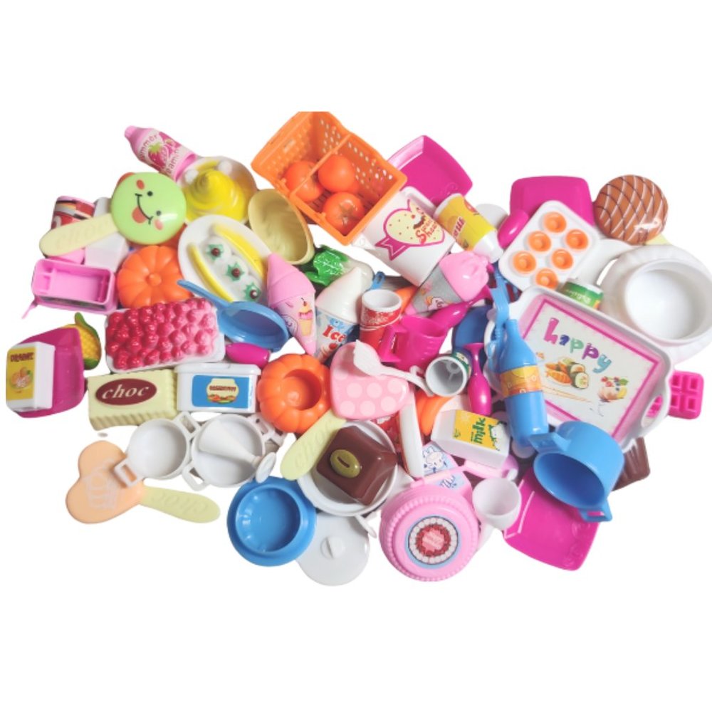 50pcs. Adorable Mini Fashion Doll Food/Flatware/Utensil Set